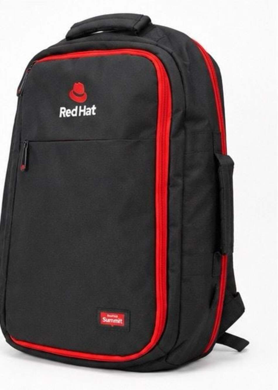 Red Hat Summit Branded Laptop Backpack Black and Red